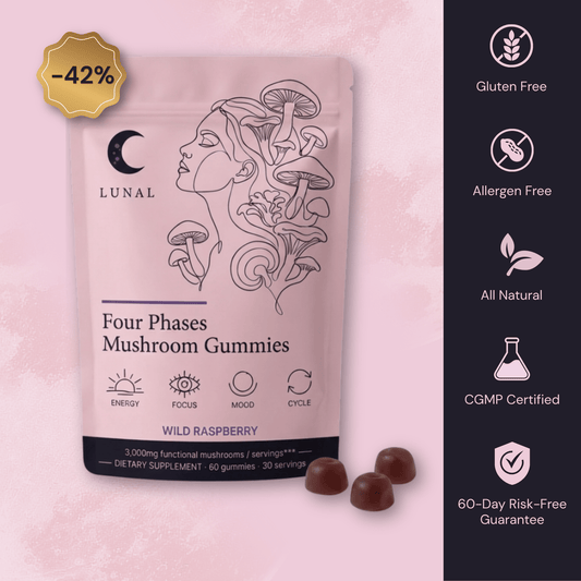 Four Phases Mushroom Gummies — Focus, Clarity & Steady Energy - Lunal